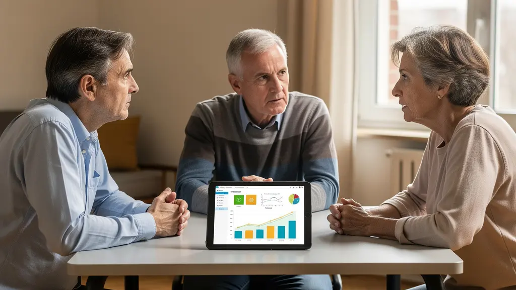 Réunion de conseil syndical comparant des offres de gaz pour réduire les charges